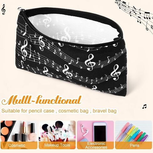 Sweetude 10 Pcs Makeup Bag Bulk Musical Note Makeup Bag Cosmetic Bag with Zipper Multi Purpose Bag Travel Toiletry Bag Back to Teacher Gifts Appreciation Music Teacher Gift for Women Birthday in Saudi Arabia