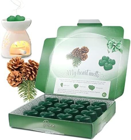 Lemon Lavender Wax Melts - 16 Heart Shaped Highly Scented Wax Melts in a Presentation Gift Box 3.2 OZ Pack, Natural Candle, Soy Wax Melt Cubes Shaped as Hearts in Saudi Arabia