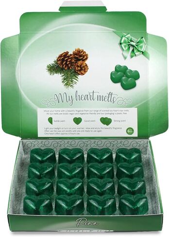 Lemon Lavender Wax Melts - 16 Heart Shaped Highly Scented Wax Melts in a Presentation Gift Box 3.2 OZ Pack, Natural Candle, Soy Wax Melt Cubes Shaped as Hearts in Saudi Arabia
