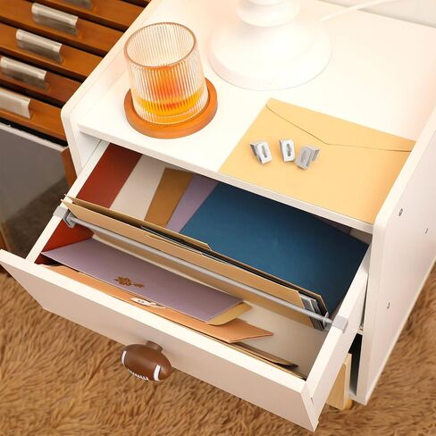 12 Pcs Metal Hanging File Bracket Clips Set 8 Pcs Hanging File Rail Clip 4 Pcs File Cabinet Rails Fits 1/2" Drawer Side Hanging File Folder Frame File Hangers for File Cabinets Storage in Kuwait