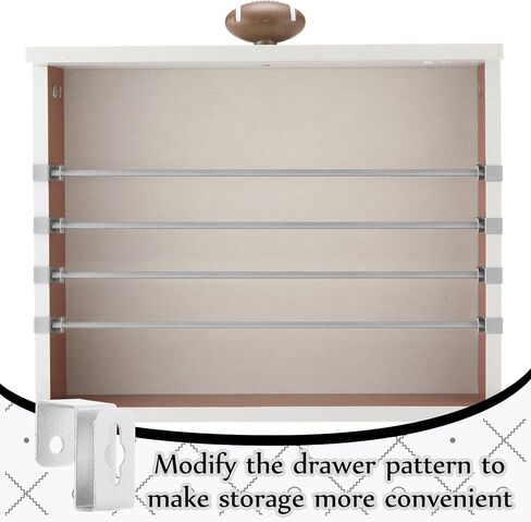 12 Pcs Metal Hanging File Bracket Clips Set 8 Pcs Hanging File Rail Clip 4 Pcs File Cabinet Rails Fits 1/2" Drawer Side Hanging File Folder Frame File Hangers for File Cabinets Storage in Kuwait