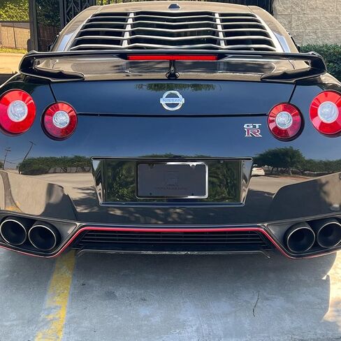 T304 Stainless Steel Two Holes Slim License Plate Frame Black Chrome Gun Metal Gray Electroplating Universal Fit Aluminum Screw On Cap Cover, Silicone Back Guard, Rust Proof (Qty: 1 Frame) in Saudi Arabia