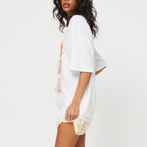 Oversized Graphic Tee Tops for Women Y2K Cute Print Short Sleeve Loose Tshirts Casual Baggy Aesthetic Streetwear in Kuwait