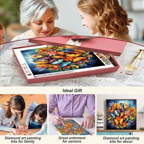 FHBUBPUP 5D Starlit Sky Diamond Painting Kits for Adults, Valentine's Day Diamond Painting Art Kits, DIY Full Drill Round Gem Painting Art Craft Home Decoration Gift12×16Inch in Saudi Arabia