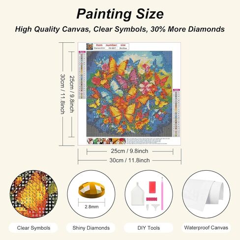 FHBUBPUP 5D Starlit Sky Diamond Painting Kits for Adults, Valentine's Day Diamond Painting Art Kits, DIY Full Drill Round Gem Painting Art Craft Home Decoration Gift12×16Inch in Saudi Arabia