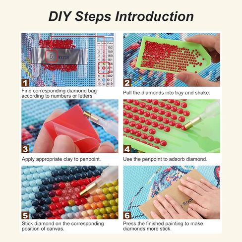 FHBUBPUP 5D Starlit Sky Diamond Painting Kits for Adults, Valentine's Day Diamond Painting Art Kits, DIY Full Drill Round Gem Painting Art Craft Home Decoration Gift12×16Inch in Saudi Arabia