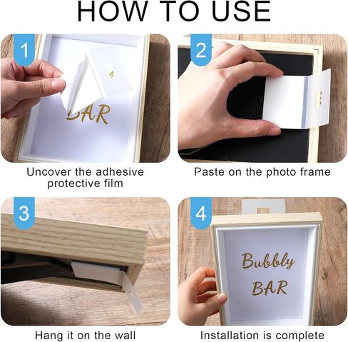 10 Pack Adhesive Picture Hangers, Mabor Plastic Picture Hangers Without Nails Clear Foamboard Hanger No Nail Sawtooth Picture Hangers for Back of Frames in Kuwait