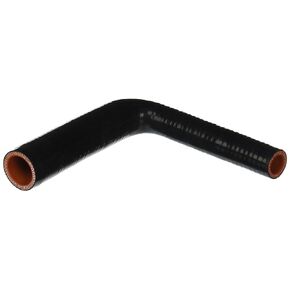 HPS HTSER90-062-100-BLK High Temperature 4-Ply Reinforced Silicone 90 Degree Elbow Reducer Hose, 100 psi Maximum Pressure, 8" Length, 5/8" > 1" ID, Black