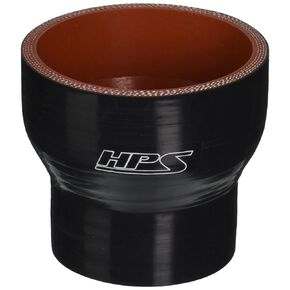 HPS HTSR-225-300-BLK Silicone High Temperature 4-ply Reinforced Reducer Coupler Hose, 60 PSI Maximum Pressure, 3" Length, 2-1/4" > 3" ID, Black