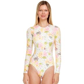 Hurley Long Sleeve Womens One Piece Swimsuits, Swimsuit for Women, Bathing Suit for Women, Swim Suit UPF 50+ SPF UV Protected