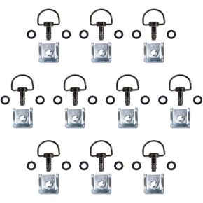 MOTO4U Motorcycle Quick Release Race Fasteners 1/4 Turn 19mm D-Ring Length in Dark Black (10 Pack)