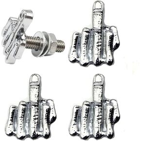 License Plate Bolts, 4 pcs Stainless Steel License Plate Screw for Motorcycle Chopper Car Tag Frame Windshield Trim (Black)