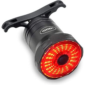BSSOK Smart Bike Tail Light, Ultra Bright Bicycle Brake Light, Super Sensitive Auto On/Off Bicycle Rear Lights, USB Rechargeable IPX6 Waterproof Daytime/Night Riding Red Safety Warning Back Tailligt