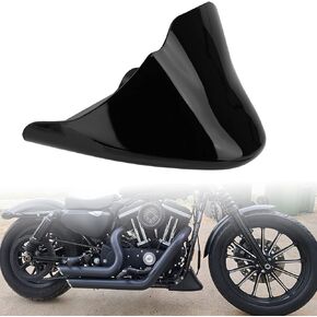 VG MOTO دراجة نارية أمامية سبويلر ذقن هدية سفلية واقيات الطين غطاء هوائي أسود لامع مع دعامة تثبيت بديلة لـ Harley Sportster Iron XL 883 XL1200 2004-2014