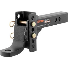 CURT 45901 Adjustable Trailer Hitch Ball Mount, 2-Inch Receiver, 6-3/4-Inch Drop, 1-Inch Hole, 6,000 lbs