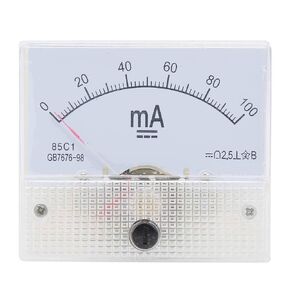 85C1 Analog Current Panel Meter DC 0~100MA Charging Battery Ampere Tester for Electrical Equipment for Electrical Equipment in Power Transmission