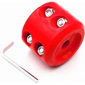 Winch Cable Hook Stopper, Rubber Car Winch Cable Saver Hook Stopper with Allen Wrench to Prevent Pulling Bounce and Abrasion, Auto Winch Stopper for ATV UTV Synthetic Rope (Red)