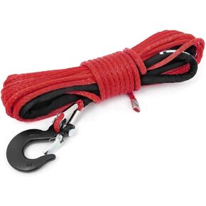 Rough Country 1/4" UTV/ATV Red Synthetic Winch Rope | 50 FT - RS161