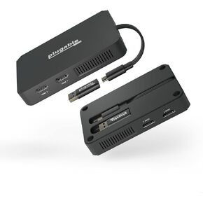 Plugable 4 HDMI Multi Monitor Adapter, USB 3.0 or USB C to HDMI Adapter, Compatible with Windows and Mac, Quad Adapter Supports 1920x1080@60Hz