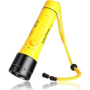 Diving Flashlight,LetonPower Professional Dive Light,1800 Lumens IPX-8 Waterproof Flashlight,100m Underwater Flashlight,5500K White Light Charging Diving Light for Scuba Diving Underwater Hunting