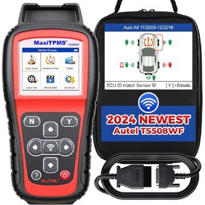 Autel MaxiTPMS TS508WF TPMS Programming Tool, 2024 Upgraded of TS508 for MX-Sensors (315/433 MHz) TPMS Relearn/Activate All Sensors, TPMS Scan Tool Read/Clear DTCs, TPMS Reset (Upgraded of TS408/501)