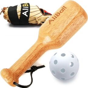 Baseball Glove Breakin Kit, Real One-Piece Solid Construction Heavy Baseball Glove Mallet, 3 Piece Set for Glove Mallet kit, Baseball Glove Wrap，Plastic Ball