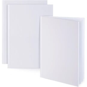 Paper Junkie 3 Pack Hardcover Books for Kids to Write Stories, Unlined Sketchbook Journal, 18 Sheets / 36 Pages (7 x 10 In) (Blank inside)