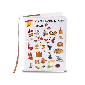 LQRI Spain Travel Gift Spain Vacation Trip Leather Notebook Spain Travel Souvenir Gift Spain Lover Gift (Spain)