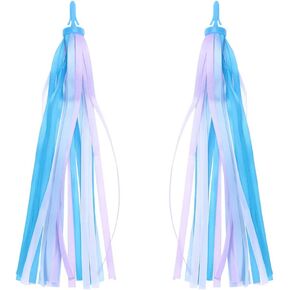 BESPORTBLE Kids Bicycle Tassel Ribbon,1Pair Colorful Bike Handlebar Streamers for Girls and Boys - Scooter Tassels Childrens Bike Accessories