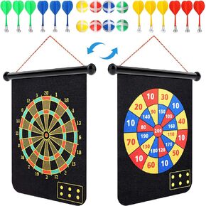 Magnetic Dart Board with Magnetic Darts Kids Adult Safe Dart Board Set for Boys Girls Easy Hanging Classic Dart Board Toys Indoor Outdoors Party Games