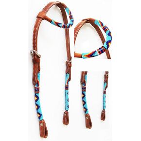 PRORIDER Horse Show Bridle Western Leather Headstall 79RT01