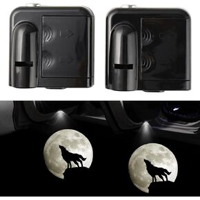 Bling Car Door Logo Lights for Women, Wireless Welcome Courtesy Door LED Light, Infrared Sensor Ghost Shadow Projector Light