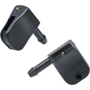 2 PCS Front Windshield Wiper Arm Washer Nozzle Jet Sprayer Nozzle Replacement Universal Fit For Wiper Arm 12mm,Renault Espace 3, VW Crafter Smart Etc. Black