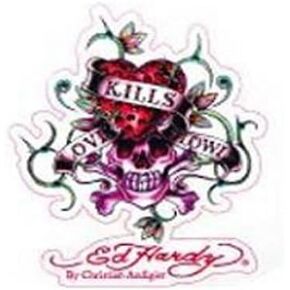 Auto Expressions 800001545 ed Hardy Love Kills Cling Bling Decal