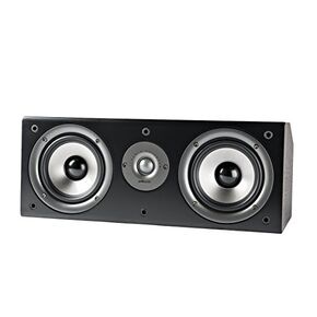 Polk Audio CS1 Series II Center Channel Speaker | Unique Design | Stand Alone or a Complement to Monitor 40, 60, and 70 Speakers | Detachable Grille | Black