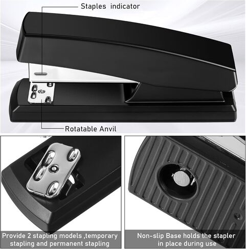 10 Pcs Tape Dispenser Staplers for Desk with Staples and White Tapes 25 Sheet Capacity School Office Stapler in Saudi Arabia