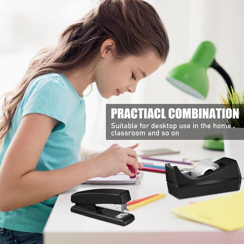 10 Pcs Tape Dispenser Staplers for Desk with Staples and White Tapes 25 Sheet Capacity School Office Stapler in Saudi Arabia