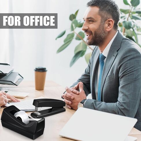 10 Pcs Tape Dispenser Staplers for Desk with Staples and White Tapes 25 Sheet Capacity School Office Stapler in Saudi Arabia