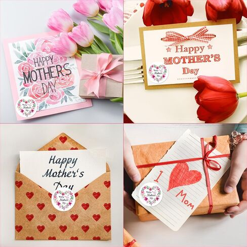 Happy Moyher's Day Sticker Roll, 500 PCS Label Stickers for Adults, 1.5 “ Gift Tag Stickers for Goodie Bags, Gift Favors Box, Envelope Seal, Cards, Party in Saudi Arabia