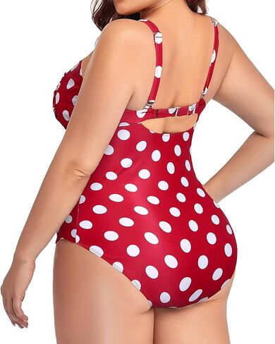 Yonique Women Plus Size One Piece Swimsuits Tummy Control Bathing Suits Twist Front Ruched Swimwear in Saudi Arabia
