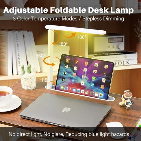 Laptop Desk for Bed Lap Desk with LED Desk Light, Adjustable Tablet Bed Table with Foldable Legs Storage Drawer, Breakfast Serving Tray Folding Laptop Stand Reading Holder for Sofa Couch Floor (BLACK) in Kuwait