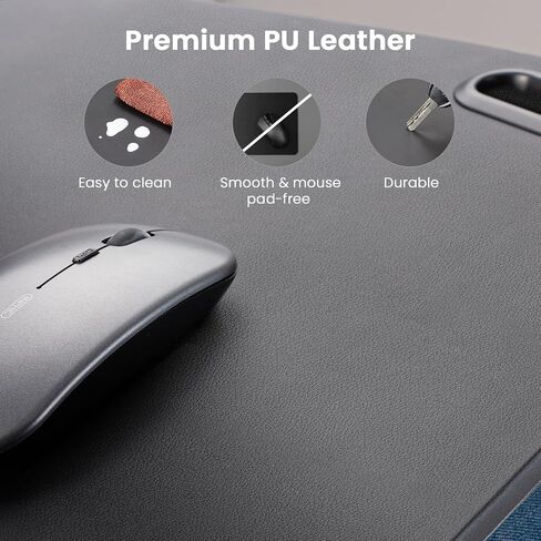 HUANUO Laptop Lap Desk Fits up to 15.6 inch Laptops, Lap Desk with Cushion, Phone Slot & Storage Bag, Portable Lightweight Lap Desk for Laptop, Black Laptop Desk for Home Office Dormitory in Saudi Arabia