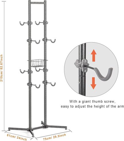 CXWXC 2-/4-Bike Storage Rack with Basket - Bike Rack Garage for Road, Mountain and Hybrid Bike Garage & Home (For 4 bikes) in Saudi Arabia