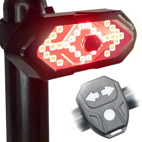 GOTINSN Bike Tail Light for Night Riding, Bicycle Rear Light with Turn Signals Wireless Waterproof Remote Control of Safety Warning Cycling Tail Light in Saudi Arabia
