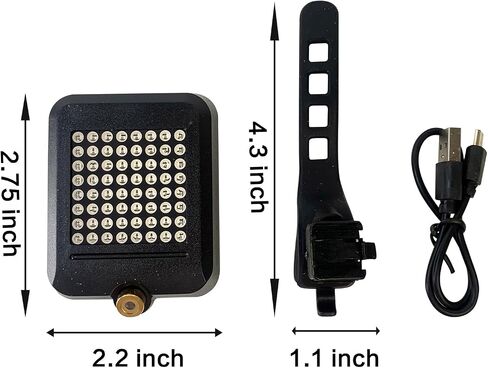 GOTINSN Bike Tail Light for Night Riding, Bicycle Rear Light with Turn Signals Wireless Waterproof Remote Control of Safety Warning Cycling Tail Light in Saudi Arabia