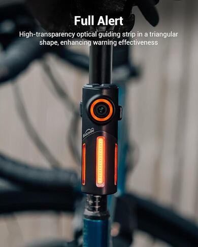 Magicshine SEEMEE DV ضوء خلفي للكاميرا، 1080P 146 درجة | USB-C قابل للشحن | بطارية 3400 مللي أمبير في الساعة وقت تشغيل يصل إلى 110 ساعات | IPX6 مقاوم للماء من الألومنيوم للدراجة الخلفية لراكبي الدراجات على الطرق الحضرية in Kuwait