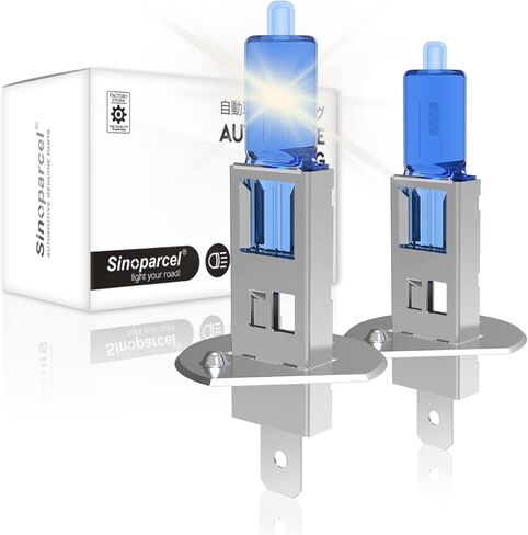 Sinoparcel H11 مصباح هالوجين منخفض الشعاع أو لمبة إضاءة الضباب، استبدال أكثر سطوعًا بنسبة 150% لمصباح 55 وات القياسي، حزمة من 2 in Kuwait