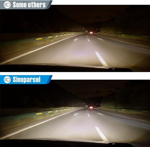 Sinoparcel H11 مصباح هالوجين منخفض الشعاع أو لمبة إضاءة الضباب، استبدال أكثر سطوعًا بنسبة 150% لمصباح 55 وات القياسي، حزمة من 2 in Kuwait