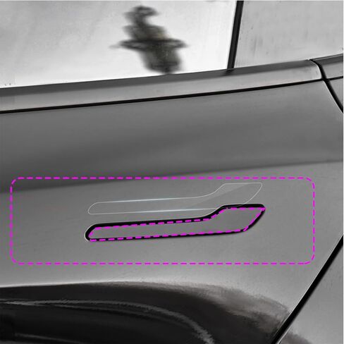 ملصق مقبض الباب من Tesla Model Y/Model 3 وطبقة PPF للحماية من الخدش، طبقة حماية طلاء حول مقبض الباب متوافقة مع Tesla Model Y/Model 3، أدوات مجموعة أدوات طلاء الطلاء الواقي من الخدش بمقبض الباب. in Kuwait