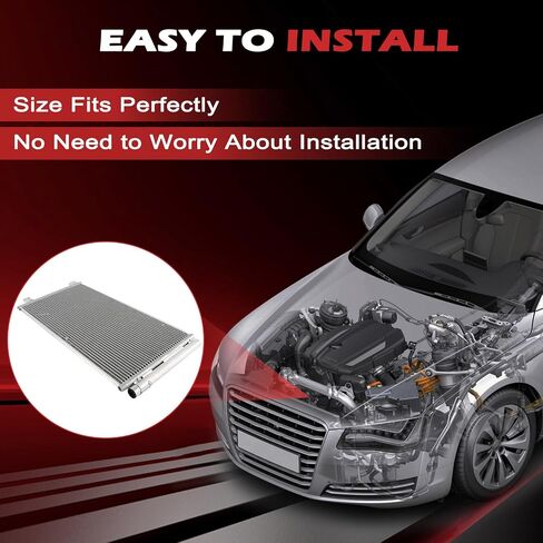 4921 AC Condenser Air Conditioning Condenser Compatible with 2015-2021 Renegade Compass 2.4L 4Cyl Engine Aluminum Parallel Flow Replace OE 730045, 68247204AA, 68273402AA in Saudi Arabia